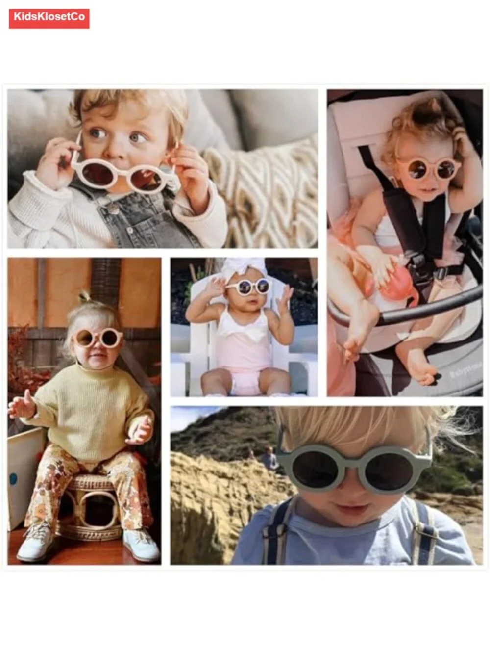Kids Round Sunglasses UV400 Protection Matte Finish Unisex Outdoor Eyewear